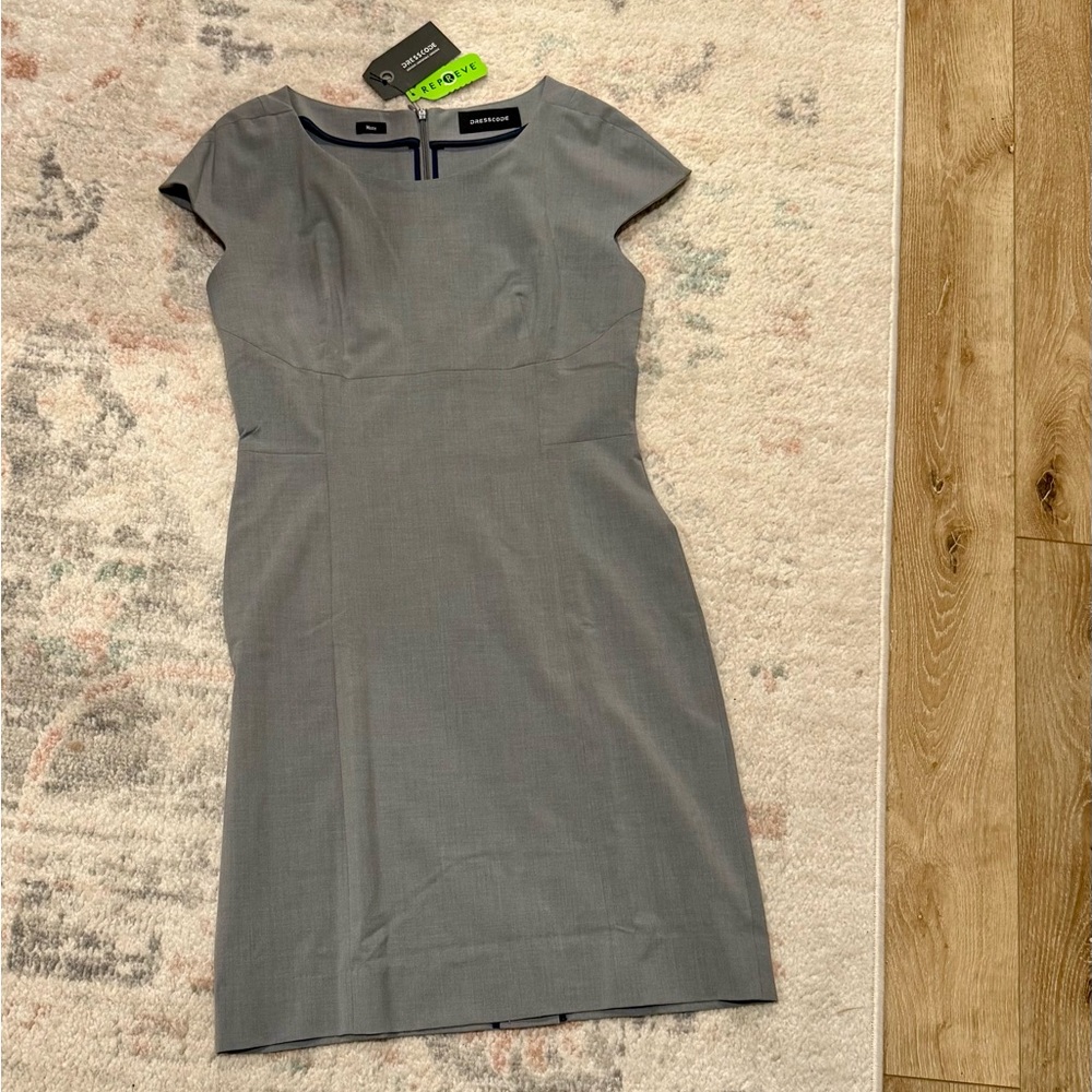 Elegant Gray Midi Dress